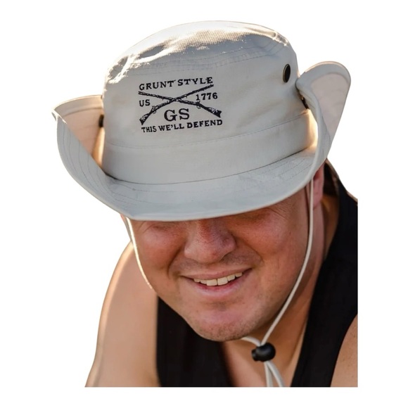 Unisex Grunt Style Khaki Booney Hat - Picture 1 of 8